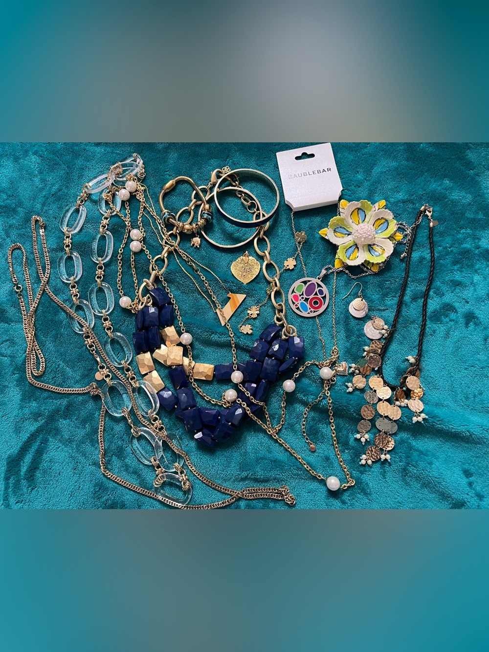 Jewelry Lot Necklaces Bracelets Earrings Pins Vintage & New Gold Tone